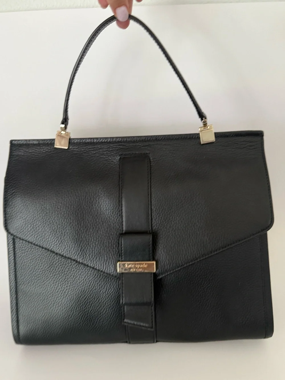 Kate Spade Black Leather Top-Handle Satchel